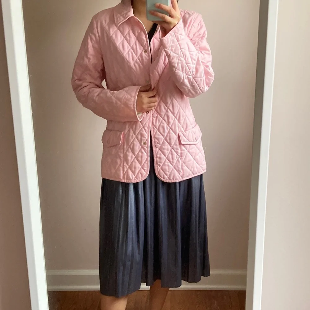 Brooks Brothers Pink Quilted Preppy Coat - Picture 1 of 6